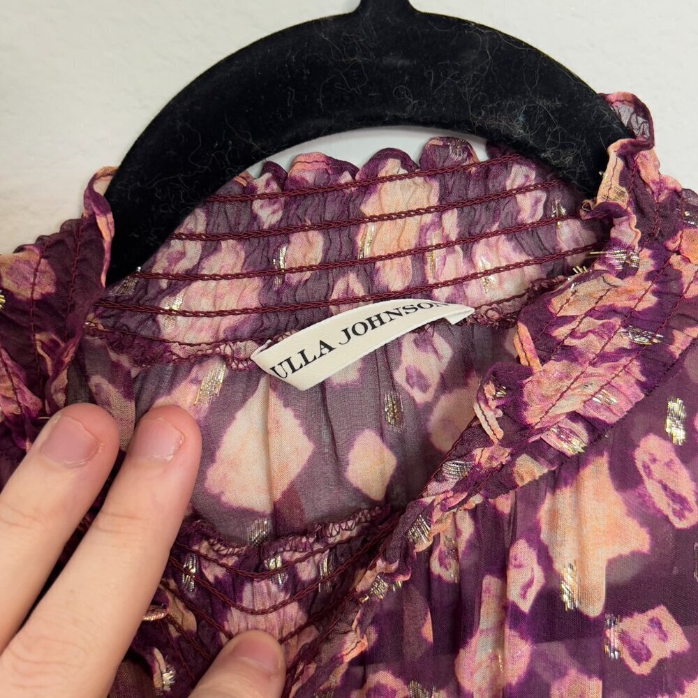 Ulla Johnson Vienne dress Size 4 Color Purple - Picture 4 of 6